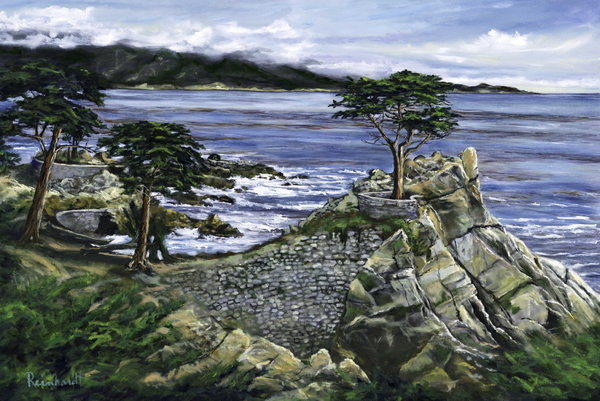 Lone Cypress Painting
