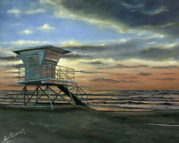 Moonlight Sunset Painting